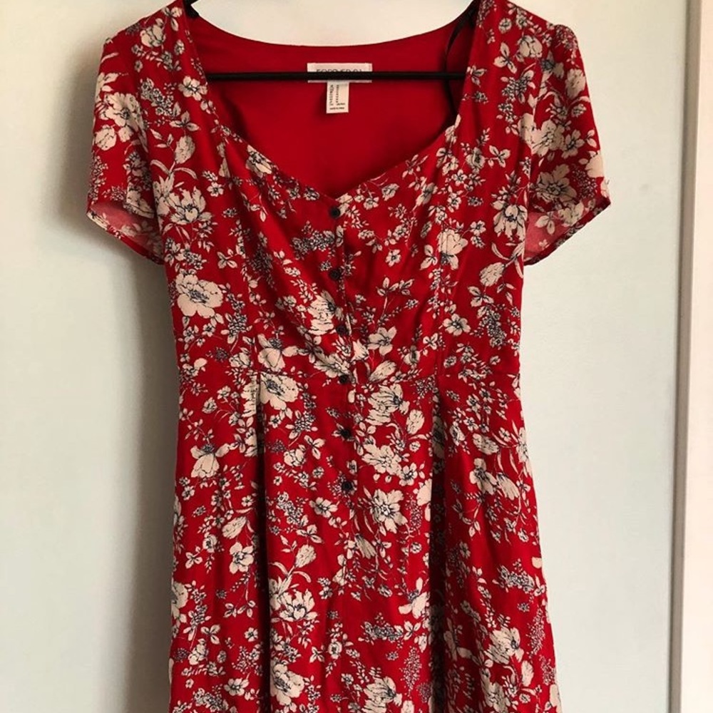 Red Floral Dress
